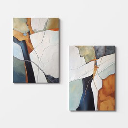 Wallity Conjunto de 2 Lienzos Decorativos Multicolor 50 x 70 cm